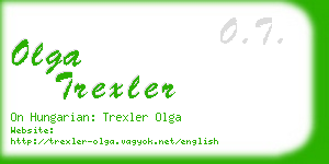 olga trexler business card